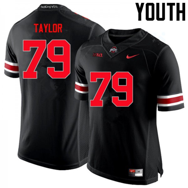 Ohio State Buckeyes #79 Brady Taylor Youth Stitched Jersey Black OSU90997
